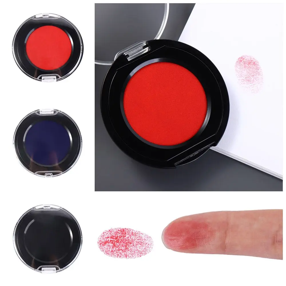 Red Blue Black Mini Fingerprint Ink Pad Quick-drying For Notary Thumbprint Ink Pad Anti-Fake Clear Stamping Signing Inkpad