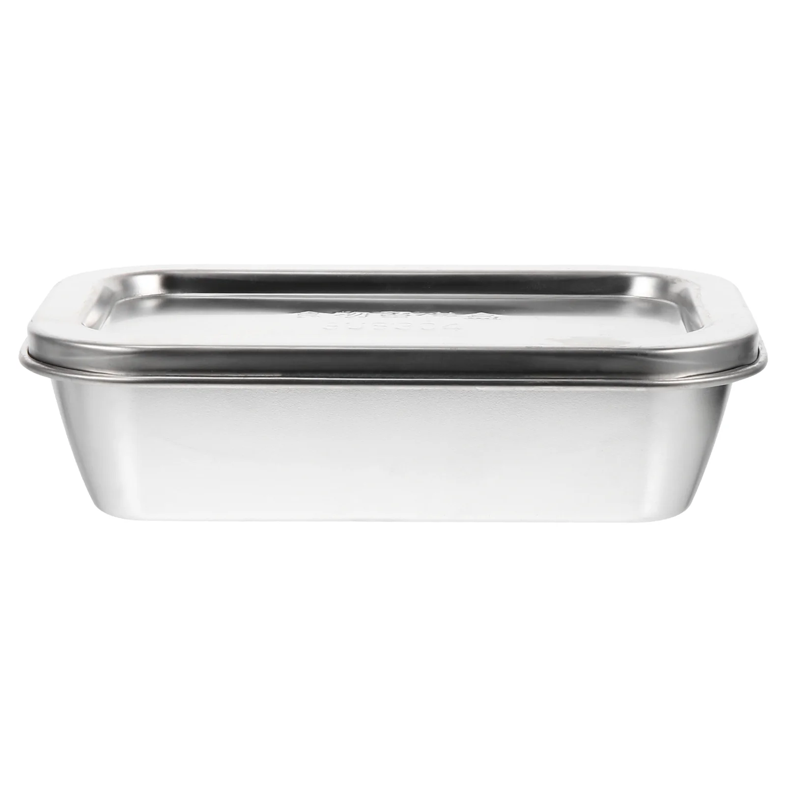 Stainless Steel Storage Box Lunch Porcelain Dishes Tiffin Butter with Lid Holder Bin Mini-fridge Home Tableware Work