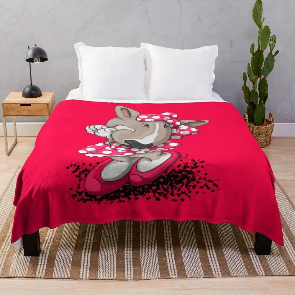 

Miss Mini Bullterrier Throw Blanket