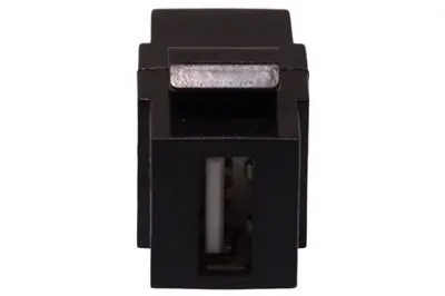 الأذن USB 2.0 أنثى إلى أنثى وحدة الحائط شنت الجدار التوصيل USB 2.0 محول وحدة لوحة الحائط أسود/أبيض