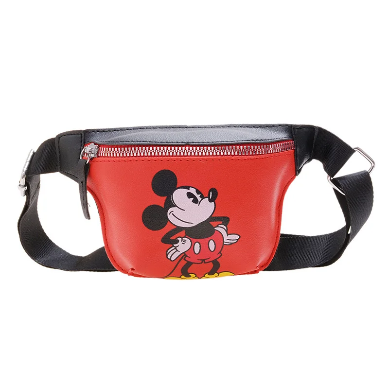 Disney-riñonera de Mickey Mouse para niño y niña, bolsa de plátano, bonita, de Minnie, cruzada, monedero