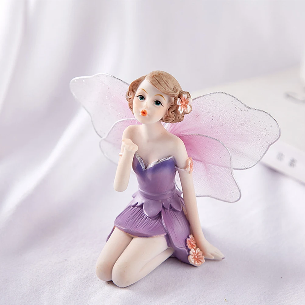

Resin Statue Garneck Fairy Figurine Miniature Figurines for Adults Flower Figures Statues Decoration