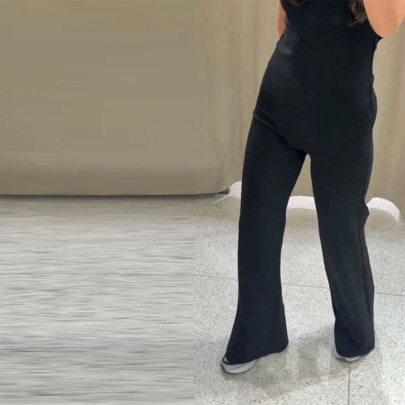 Sexy Rückenfreies Top und Hosen-Set für Damen, Einfarbiges Kurzarm-Oberteil mit Langer Schmaler Hose, Damenanzug für Sommer und Herbst 2026, Neu – Detail 16