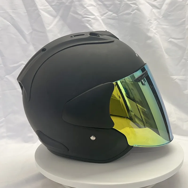 

VZ-RAM High Quality ABS Classic 3/4 Open Face Helmet,For Harley Motorcycle And Cruise Motorcycle Protection Helmets,Matte Black