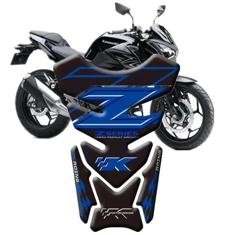 For KAWASAKI Z250 Z300 Z400 Z650 Z750 Z800 Z1000 Z900 Motorbike Tank Pad Protector 3D Gel Sticker Decal - 5