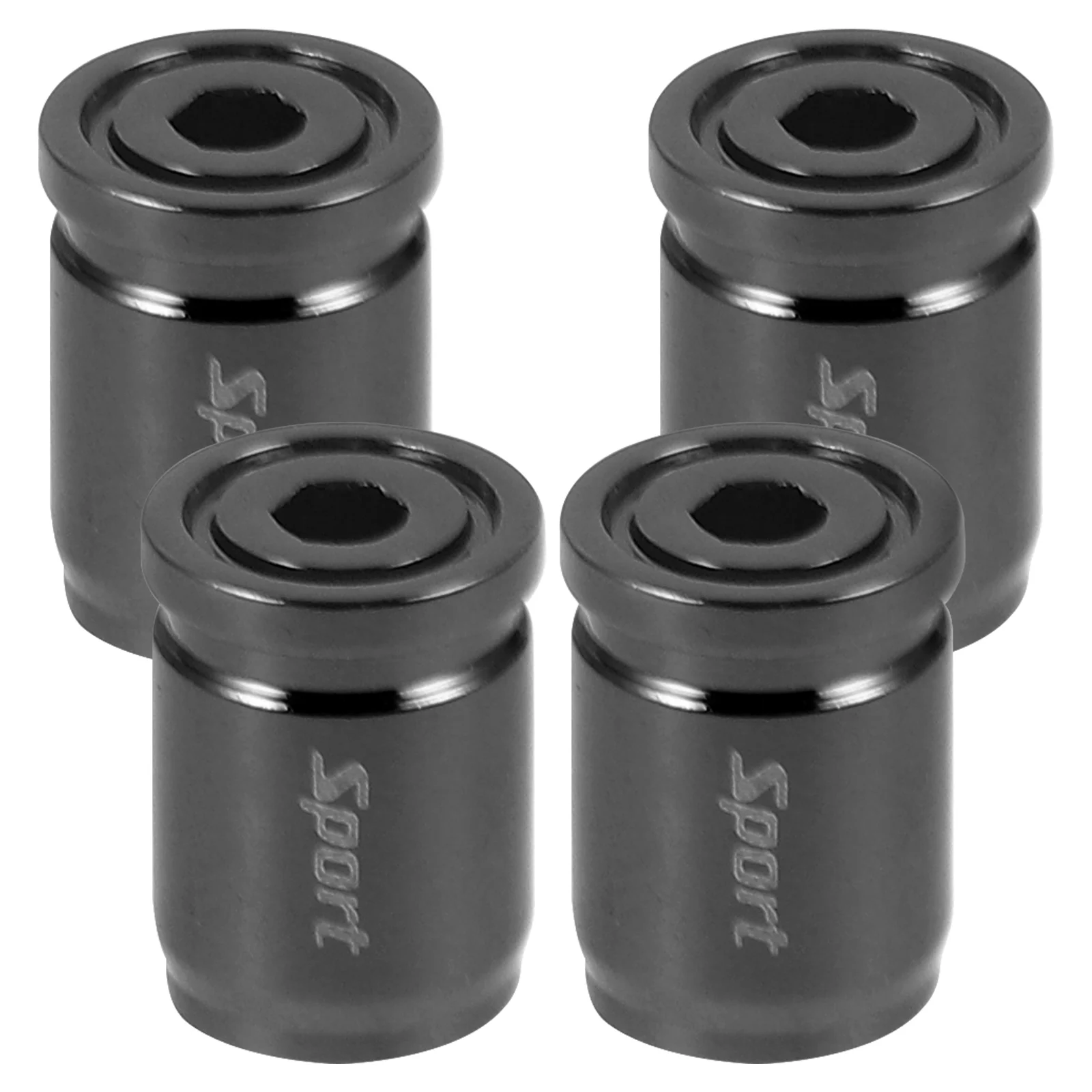 

4pcs Anti-Theft Tire Valve Caps Black Sturdy Material Universal Car Motorcycle Tyre Valves Dust Covers Accessories