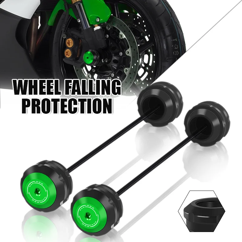 

For Z900 Z900RS Z900SE Z650 Z650RS Z800 CNC Front & Rear Axle Fork Crash Wheel Sliders Pad Motorcycle Wheel Protector z650 z900