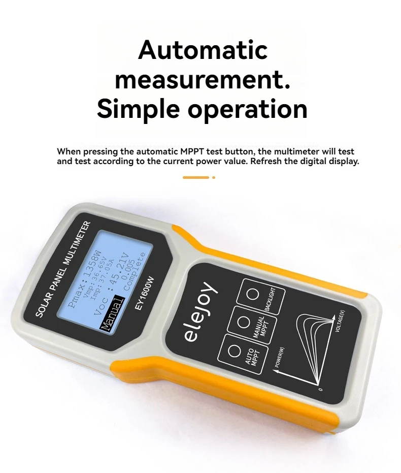 Photovoltaic Panel Multimeter EY1600W Solar Panel MPPT Photovoltaic Module Power Tester Meter