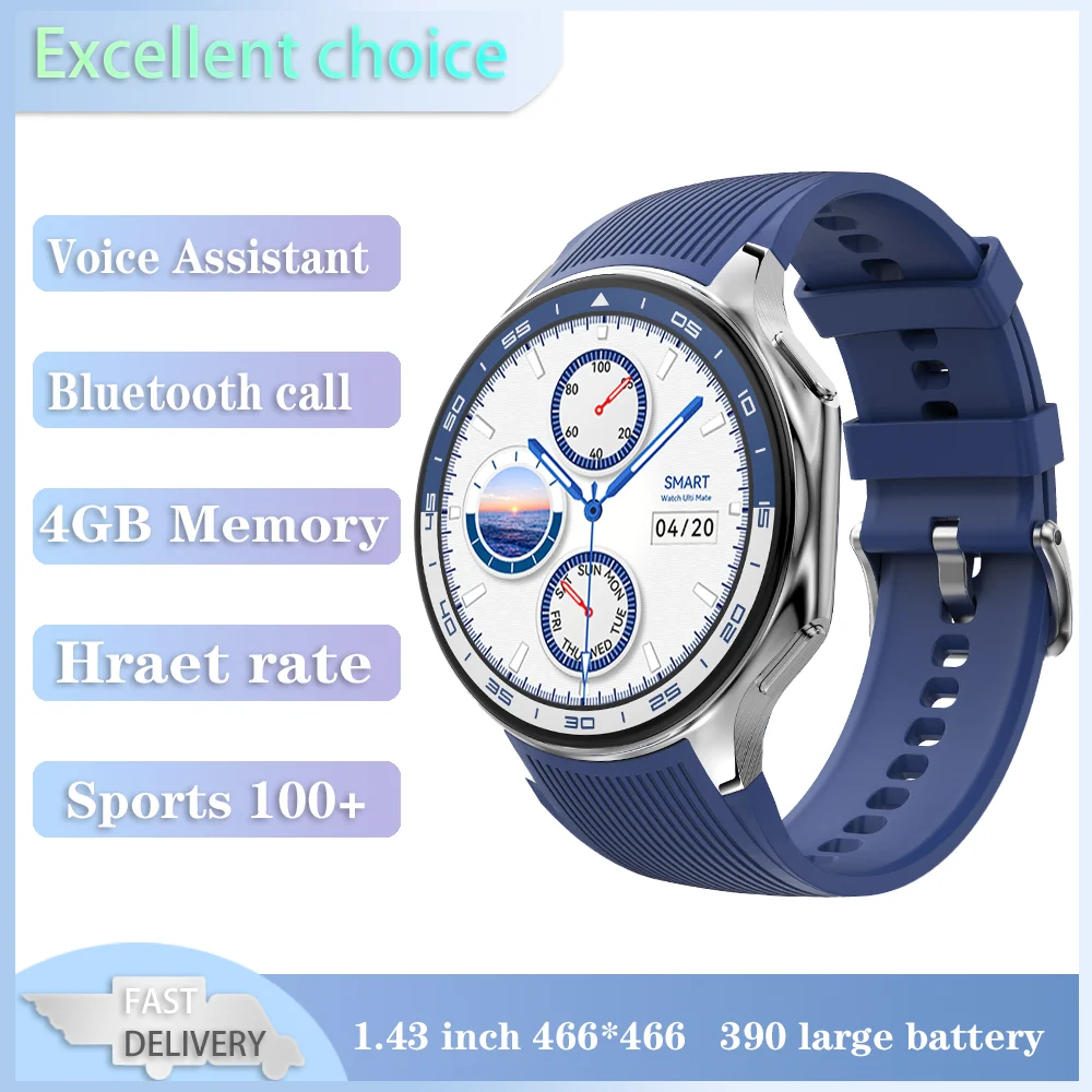 

Xiaomi Mijia Smart Watch Women Men 4GB Amoled Screen Voice Assistant Bluetooth Call Heart Rate Monitoring Sport Fitnesss Tracker