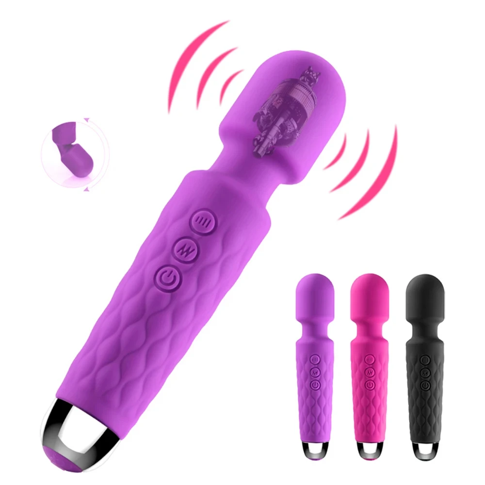 20 Speed Powerful Vibration Av Magic Wand Vibrator Clitoral Stimulation Massage Masturbator Dildo Vibrator Adult Sex Toys