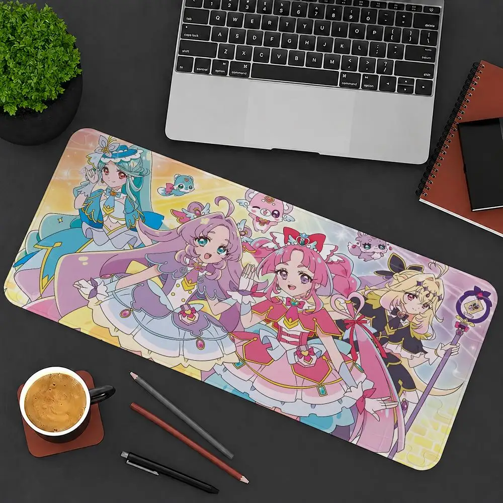 Anime S-Star D-detective P-precure Mouse Pad Anti-Slip Rubber Base Extended Desk Mat For Gamers Office Computer Accessories