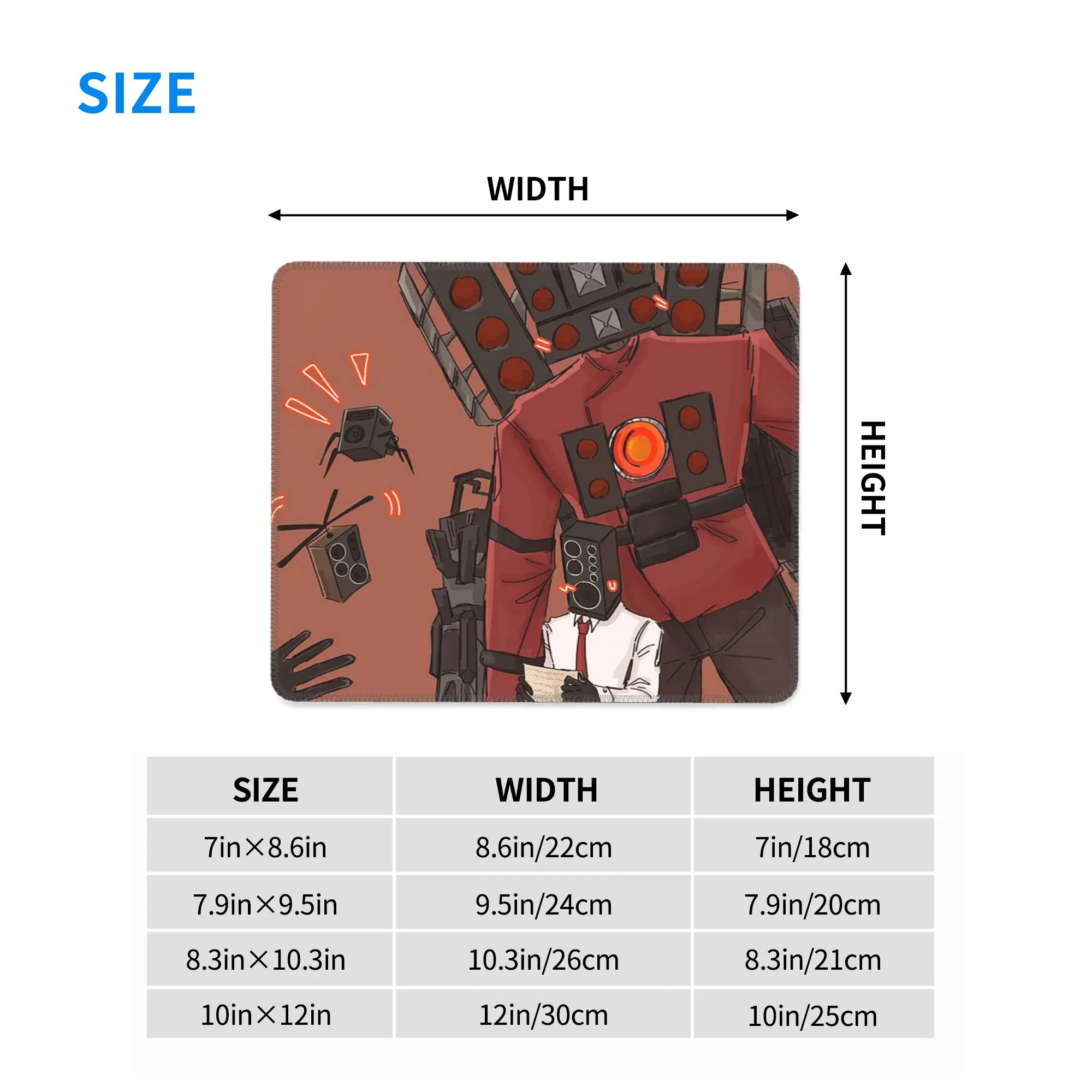 Skibidi Toilet Anime Mouse Pad Computer Keyboard Mouse Mat Gamer PC Laptop Desk Mat Office Accessories Table Mats