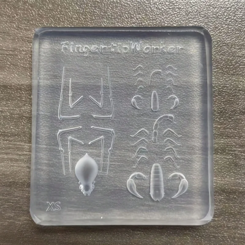 Silikon-Nagelkunstform 3D Spinnen Skorpione Krabben Insekten Detaillierte Form für Schmuckherstellung Transparente Einteilige Form – Detail 6