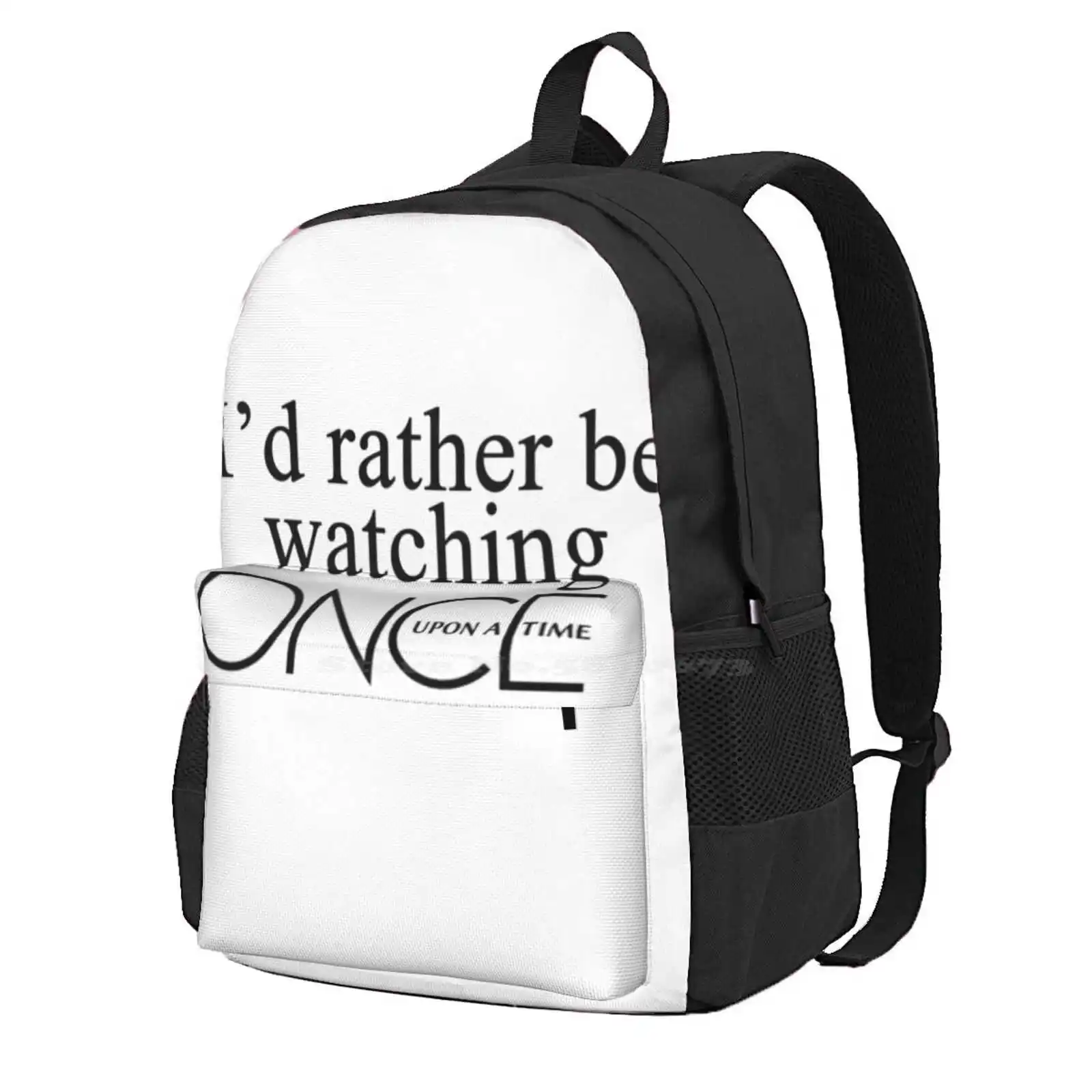 

I'D Rather Be Watching Once Upon A Time Hot Sale Schoolbag Backpack Fashion Bags Once Upon A Time Oncers Ouat Bumper