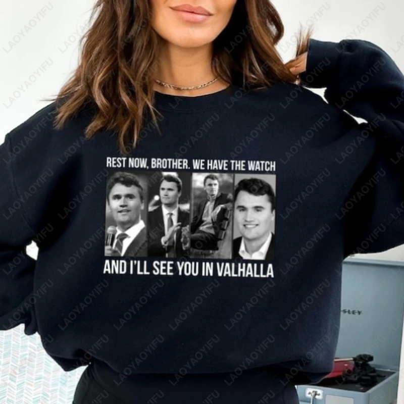 

RIP Charlie Kirk Sweatshirt A True Patriot Hoodies Charlie Kirk Memorial Drop Shoulde Crewneckr Pullovers Unisex Sweatshirt
