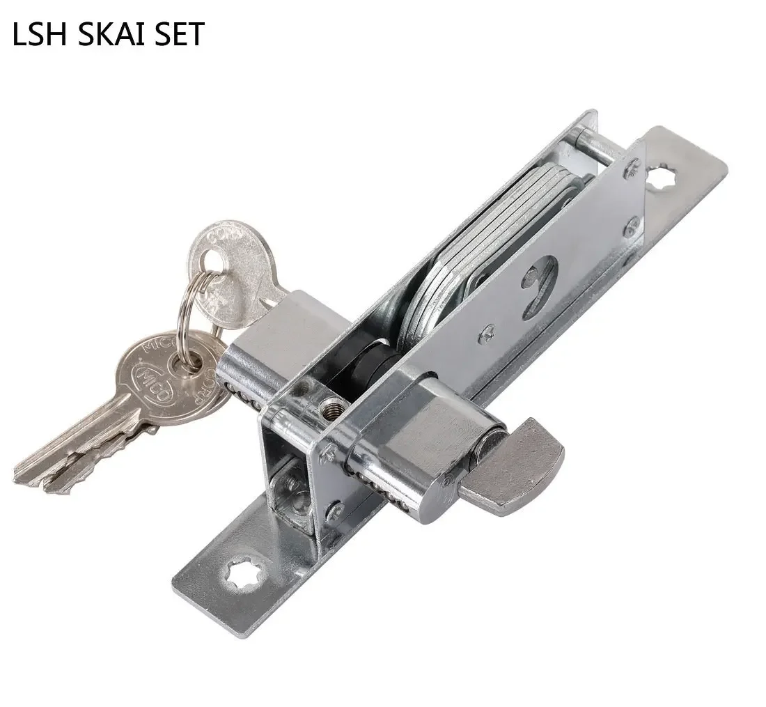 Kitchen Balcony Sliding Door Hook Lock Strong and Durable Zinc Alloy Stealth Security Lock with Keys Indoor Hardware Accessories