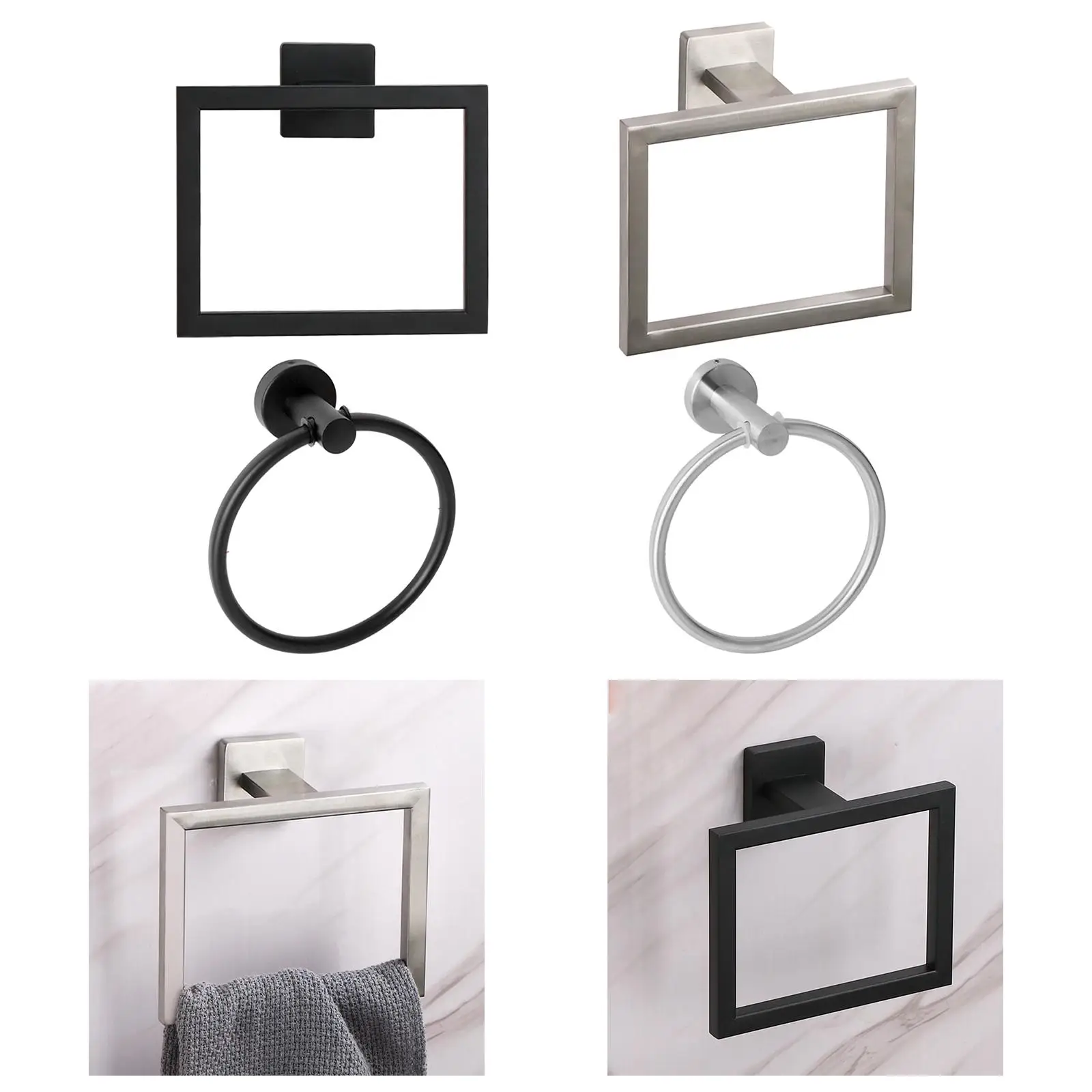 

Современный держатель для полотенец из нержавеющей стали, кольцо для полотенец настенный для ванной и кухни