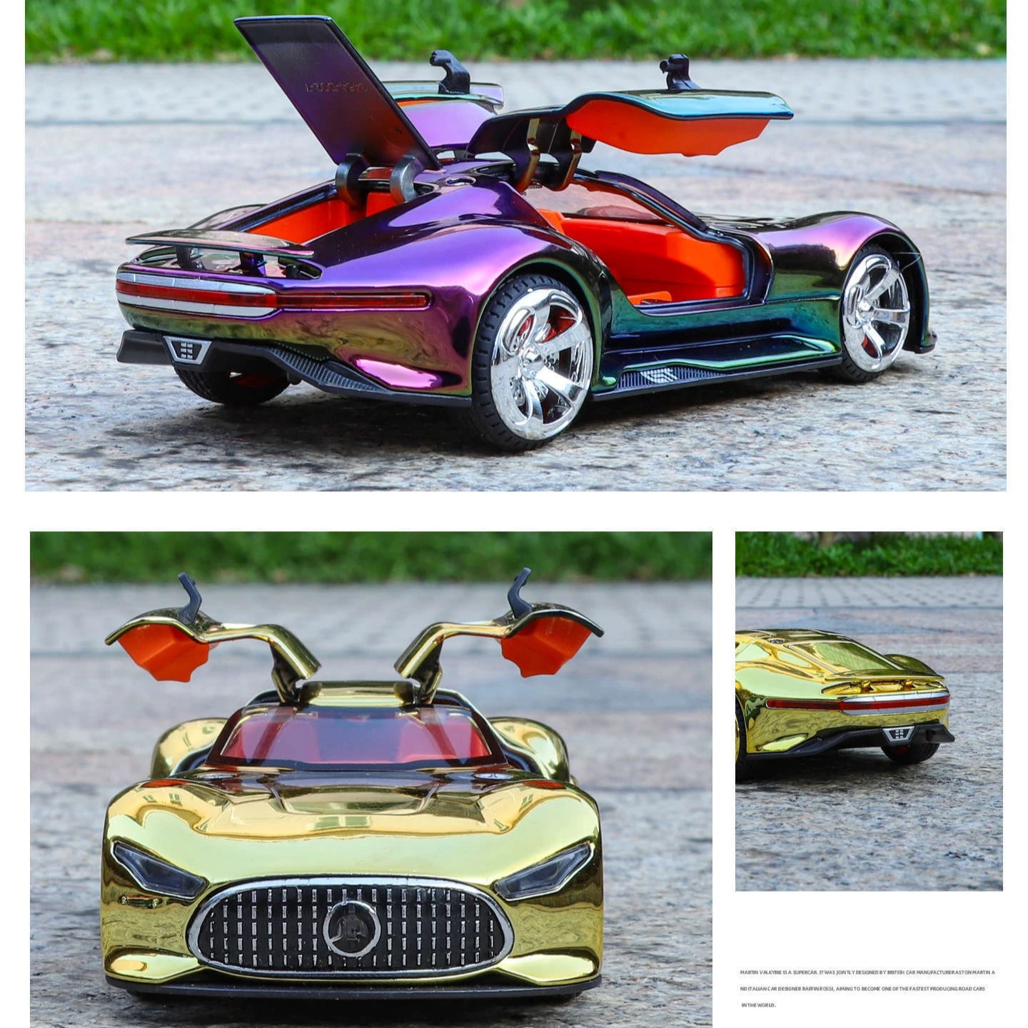 1:32 비전 GT 슈퍼 컨셉카 다이캐스트 메탈 합금 모델카 풀백 사운드 및 라이트 배트 커스텀 에디션 친구용