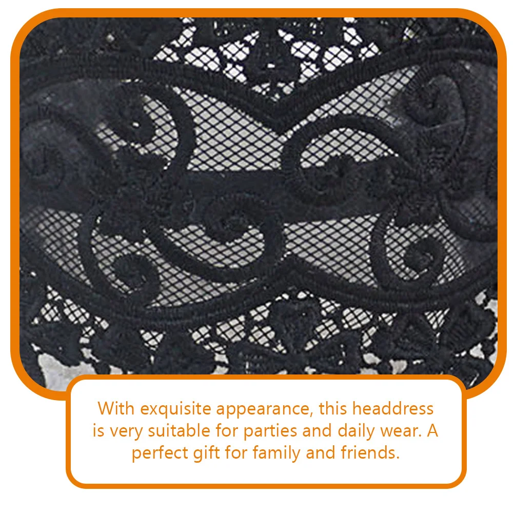 

Wide Headband Lace Hairband For Women Vintage Headdress Party Hair Accessory Lightweight Elegant Hair Ornament
