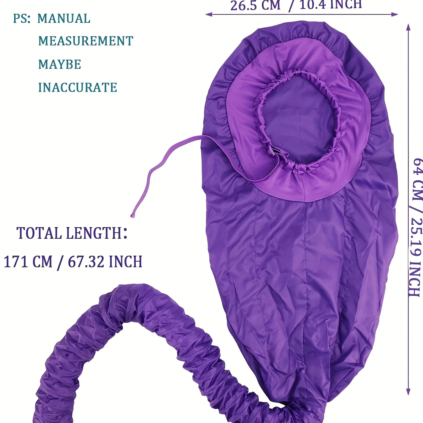 قطعة واحدة من مرفق مجفف الشعر بغطاء للرأس، غطاء تكييف عميق قابل للتعديل، غطاء حراري للتجفيف مع حزام مرن للشعر المجعد