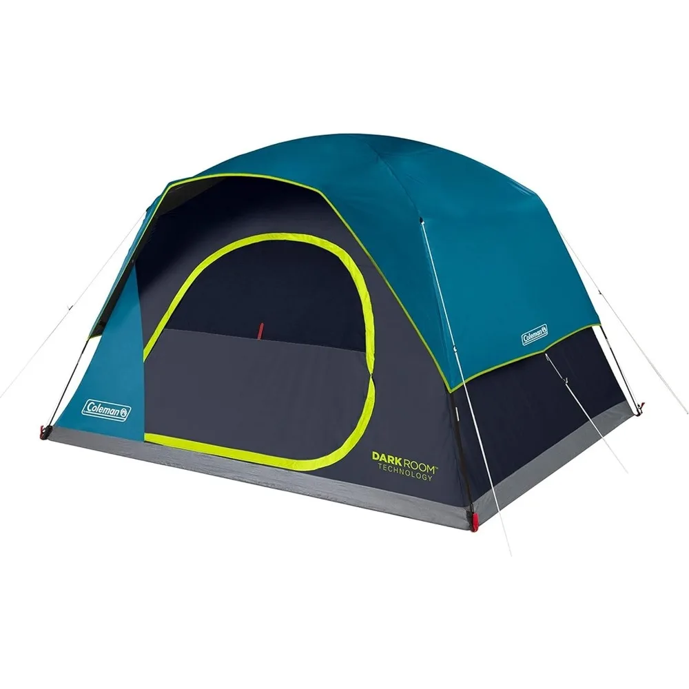 Skydome Camping Tent with Dark Room Technology, 6 Person Family Tent Sets Up in 5 Minutes and Blocks 90% of Sunlight