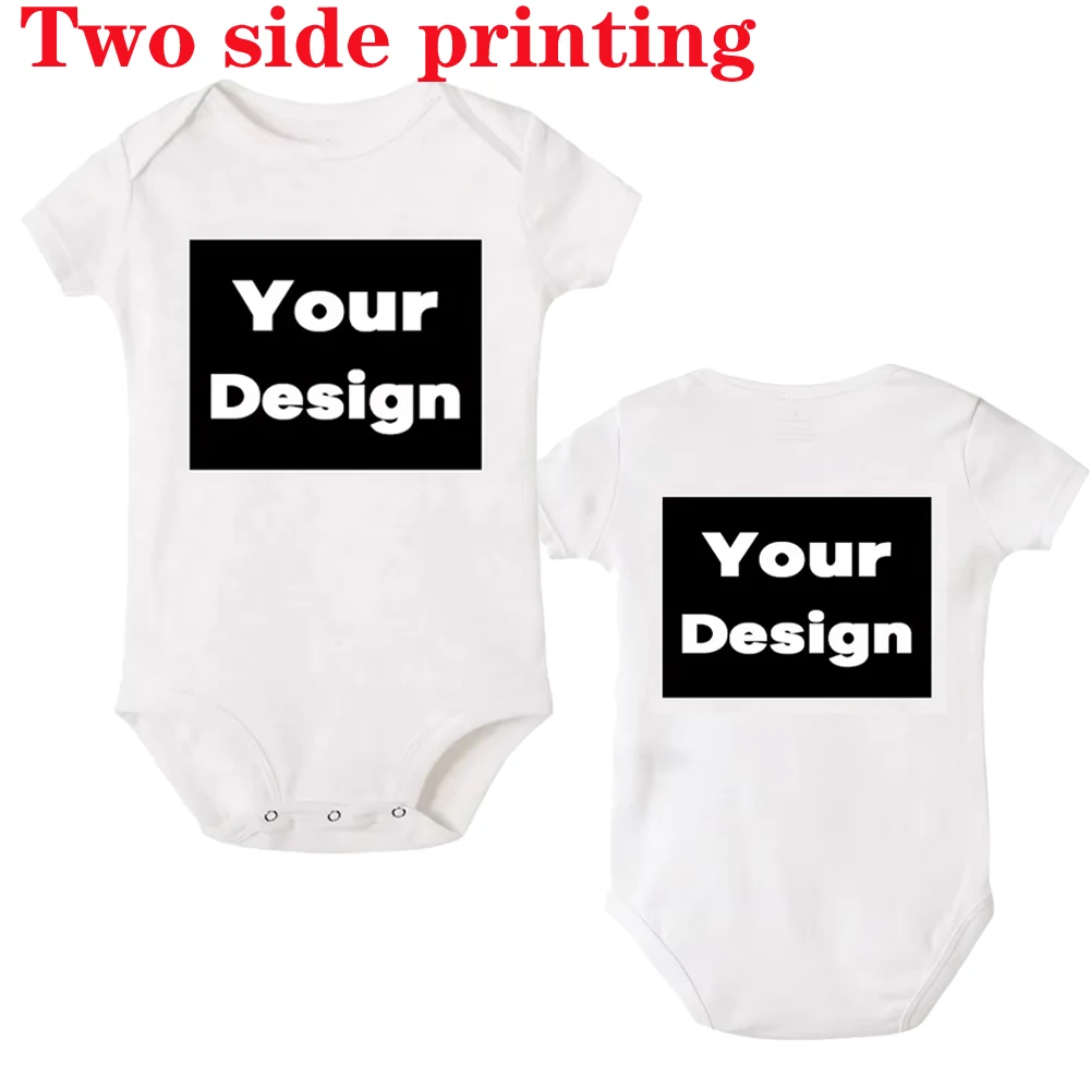 DIY YOUR PRINT OR LOGO Newborn Customization Bodysuit Long Sleeve & Short Sleeve Jumpsuit Simple CUSTOM TEXT Baby Romper