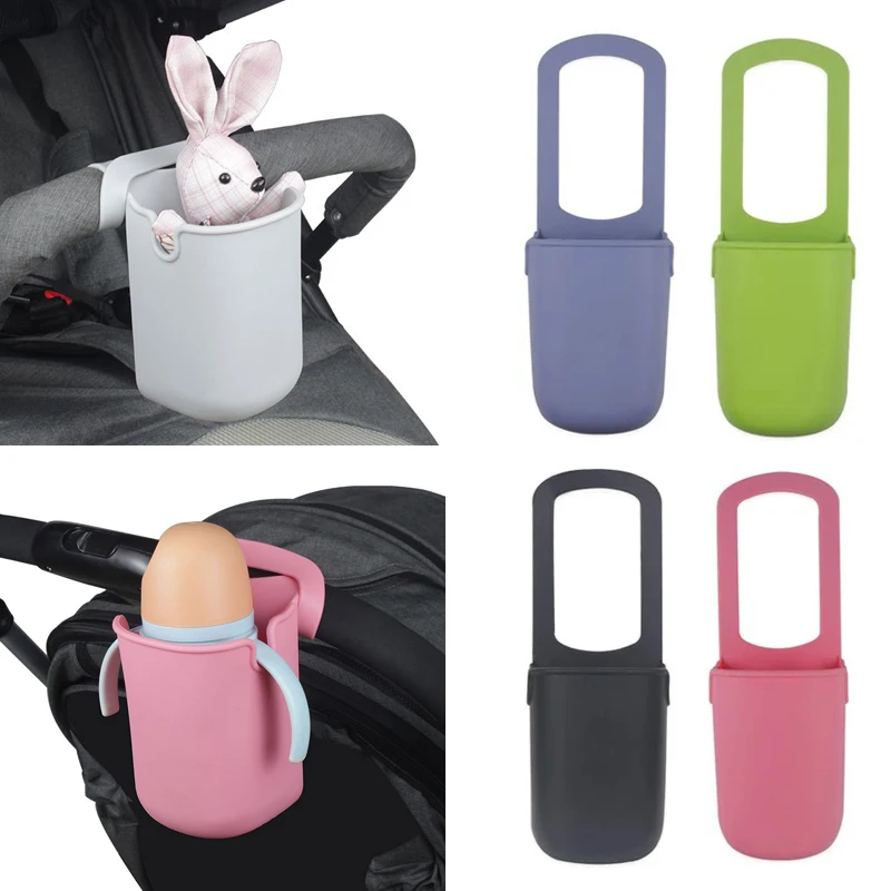 1pc Silicone Cup Holder for Baby Stroller Wheelchair Pram Carriage Bicycle Bottle Holder Stroller Accessories Bottle Storage Bag