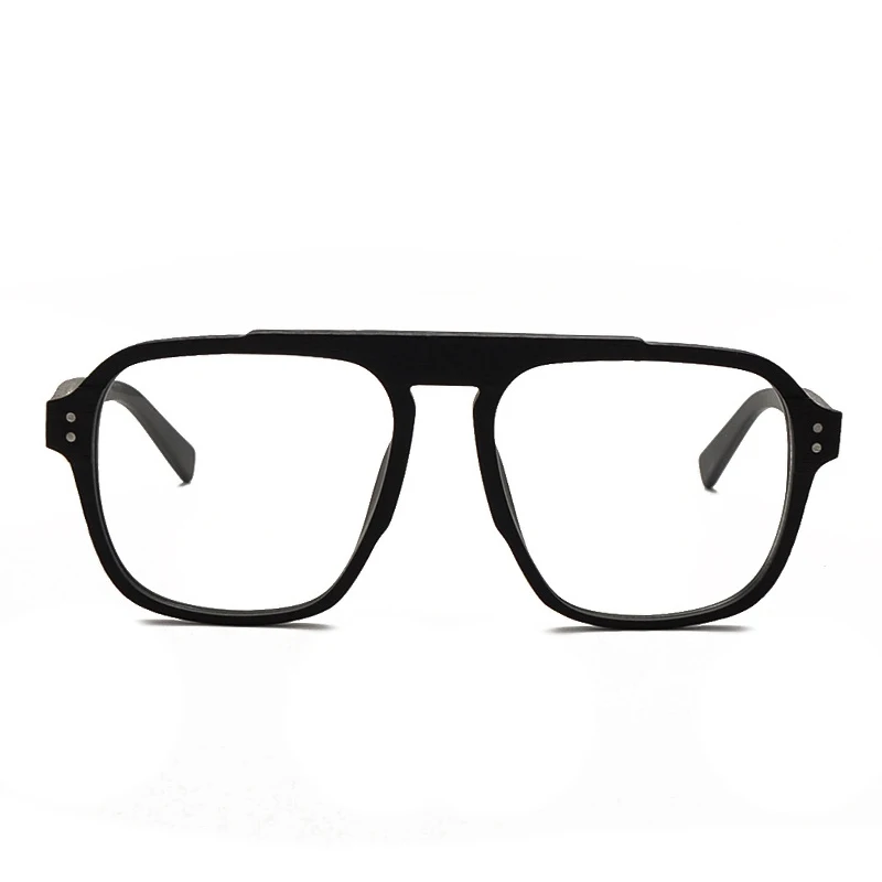 Men's Eyeglasses Frame Oversized Wood Optical Glasses Frame Men Square Retro Eye Glasses Frames Myopia Prescription Frames Lens