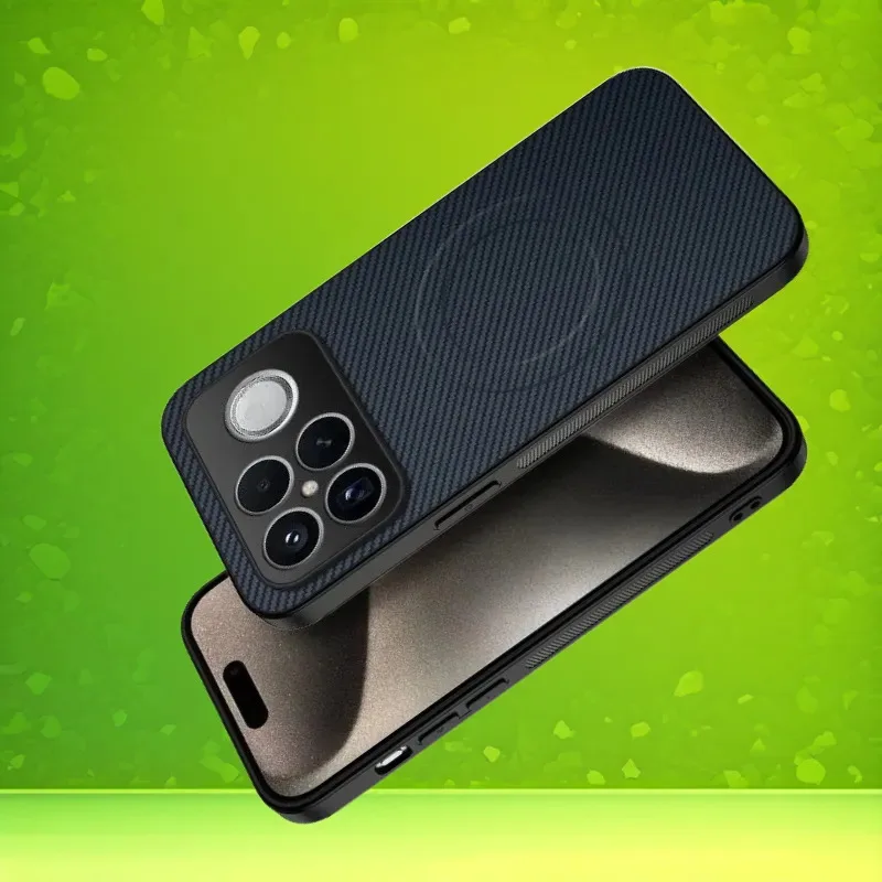Für XiaoMi POCO F8 Ultra F8 Pro Hülle Neue Hochwertige Magnetische Carbonfaser-Textur PC Anti-Sturz-Schutzhülle Für POCO F8Ultra Hülle