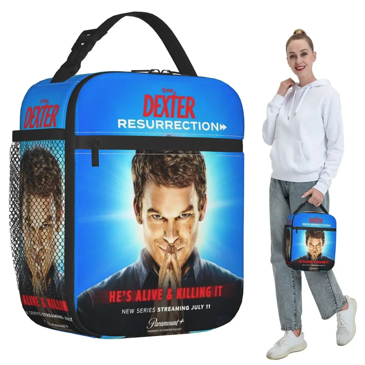 

Изолированная сумка для обеда Movie Dexter Morgan для женщин, термосумка для еды, портативный контейнер для обедов