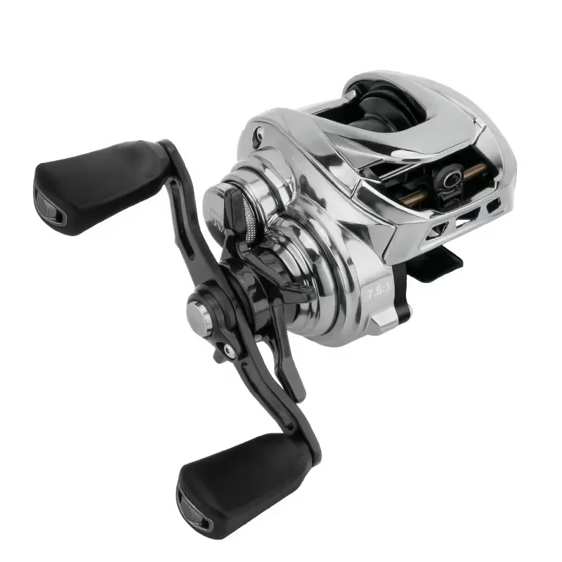 Professional Baitcasting Fishing Reel 8+1BB Magnesium Alloy Body Stainless Steel Gear 7.2:1 Ratio Max Drag 6kg Magnetic Brake