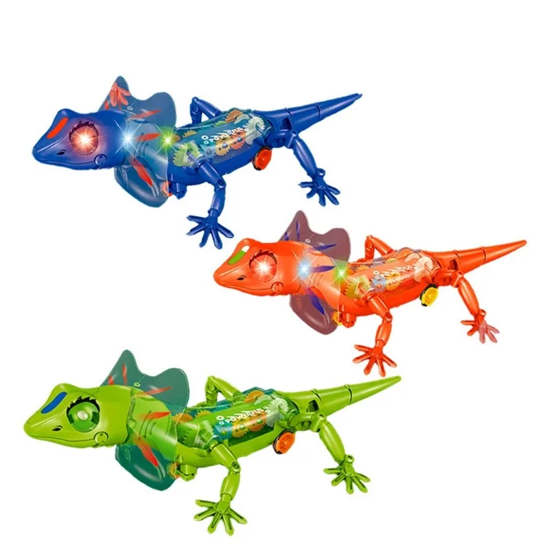 Sounds Lights Children Toys Electronic Pets Lizard Walking Electronic Animal Baby Crawling Friend Interactive Robotic Model