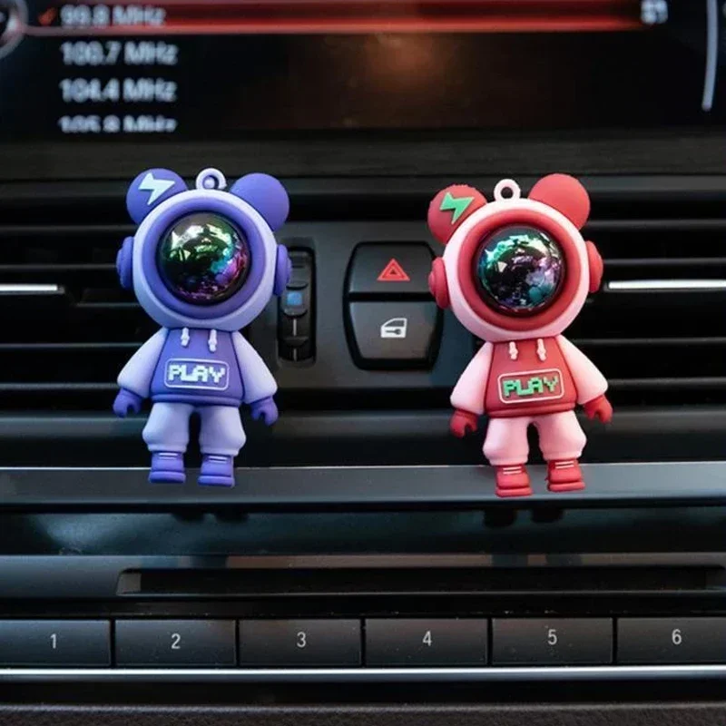 Car Aromatherapy Clip Car Interior Accessories Gadgets Car Air Conditioner Air Outlet Perfume Clip Cartoon Astronaut Air Outlet