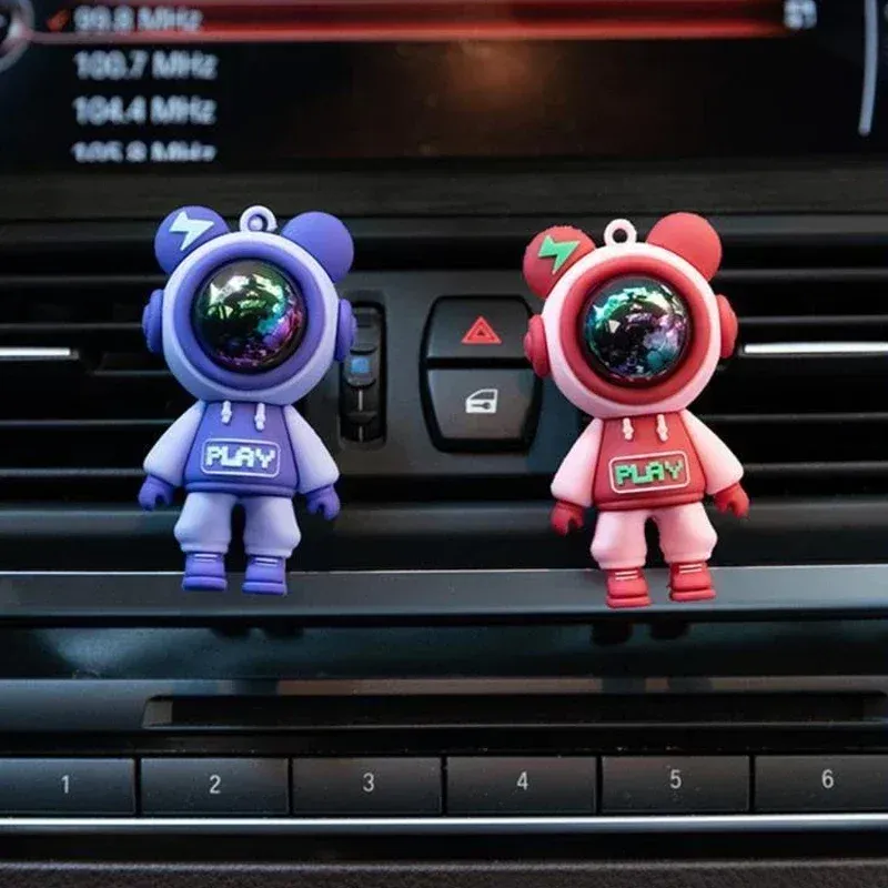  Car Aromatherapy Clip Car Interior Accessories Gadgets Car Air Conditioner Air Outlet Perfume Clip Cartoon Astronaut Air Outlet 