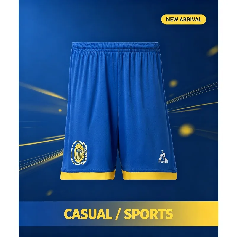 Boys Rosario Styles Central CARC Soccer Shorts Blue Yellow Football Training Pants Adult Fan Canallas Casual Sports Short Pants