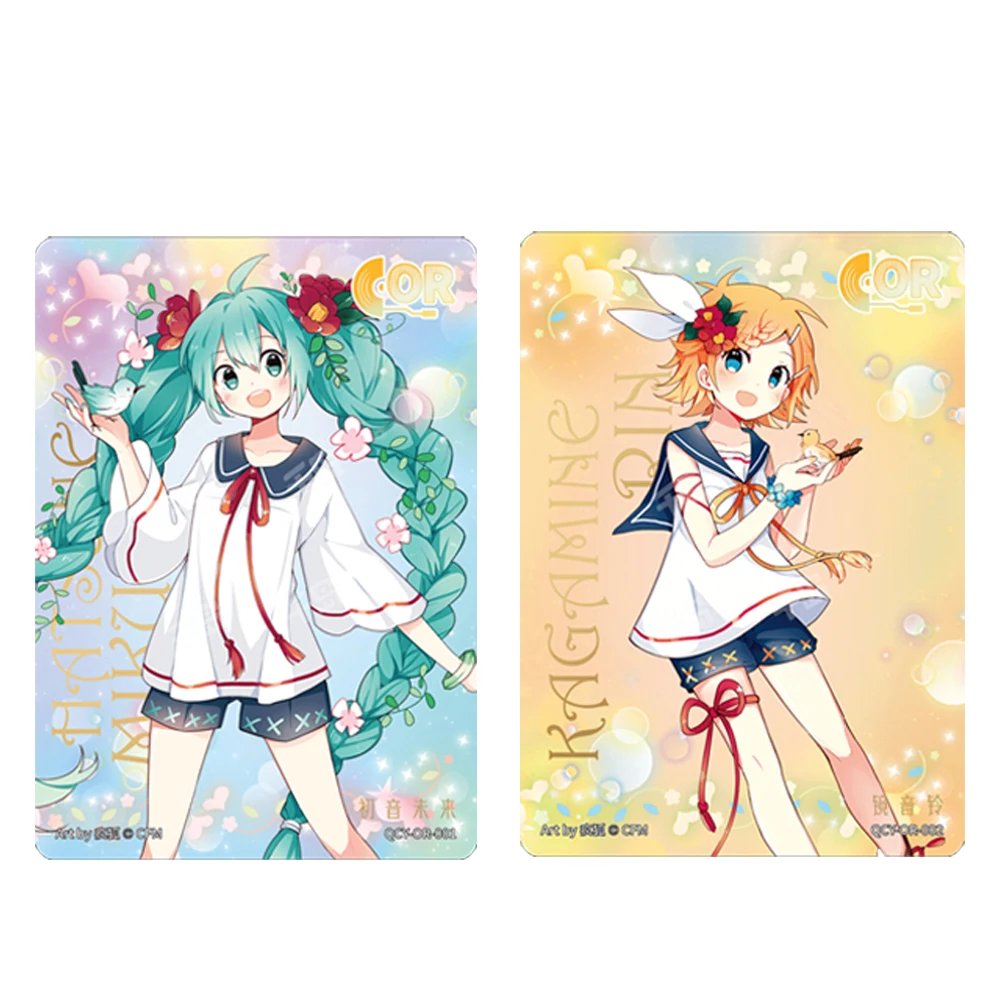 KAYOU Hatsune Miku OR UR MTR Kagamine Len mekio Shine the stars Refractive brilliance Boys collectible cards holiday gifts