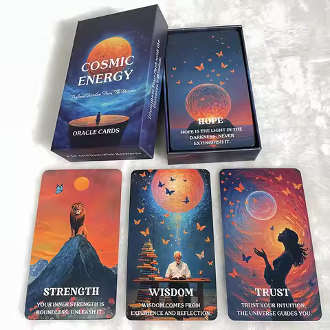 Universe Wisdom Tarot Deck, Cosmic Energy Oracle Cards, Unknown Power Oracle Cards, Fortune Telling Toys, 12x7cm, Tarot Tips