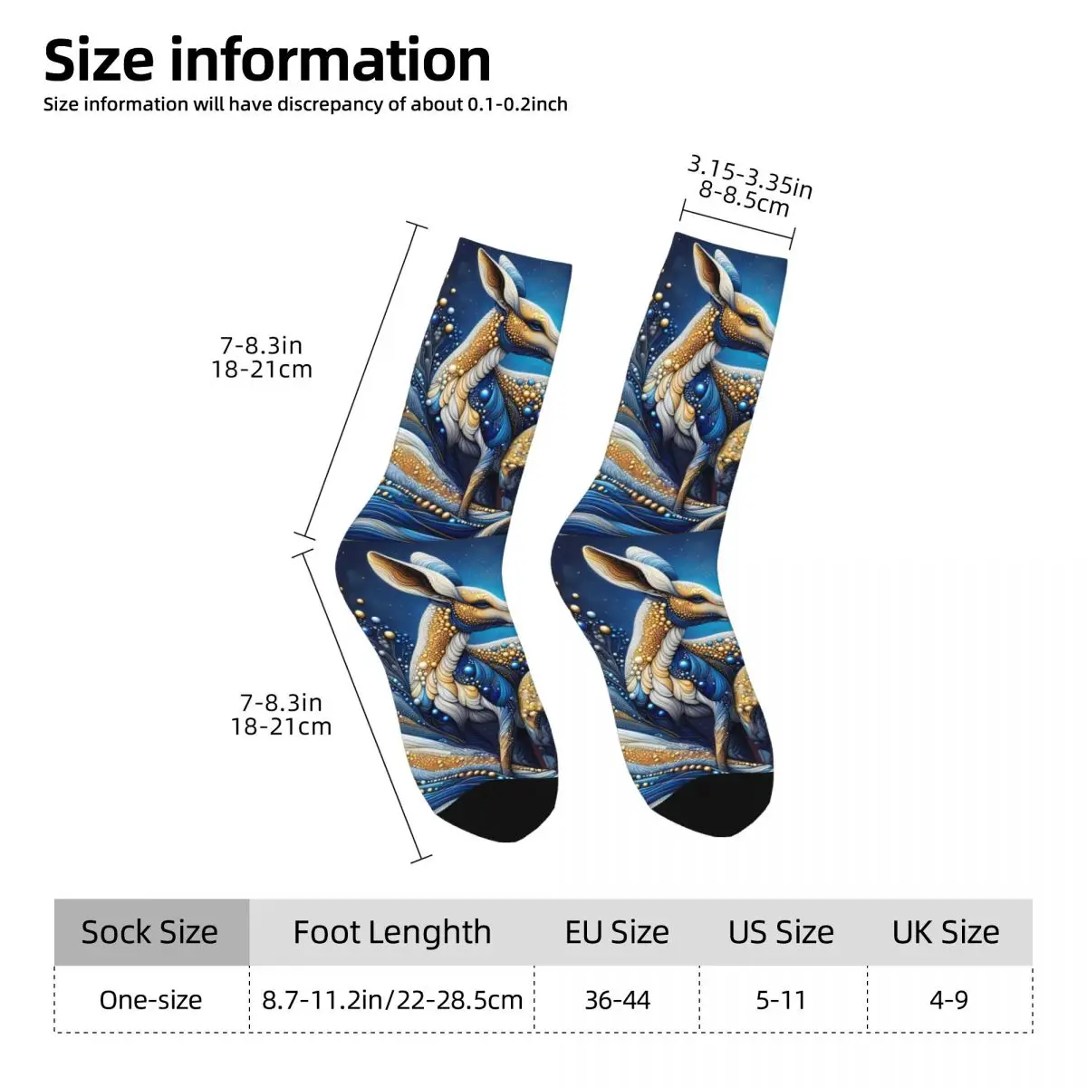 Kangaroo Sock Printed Man Polyester