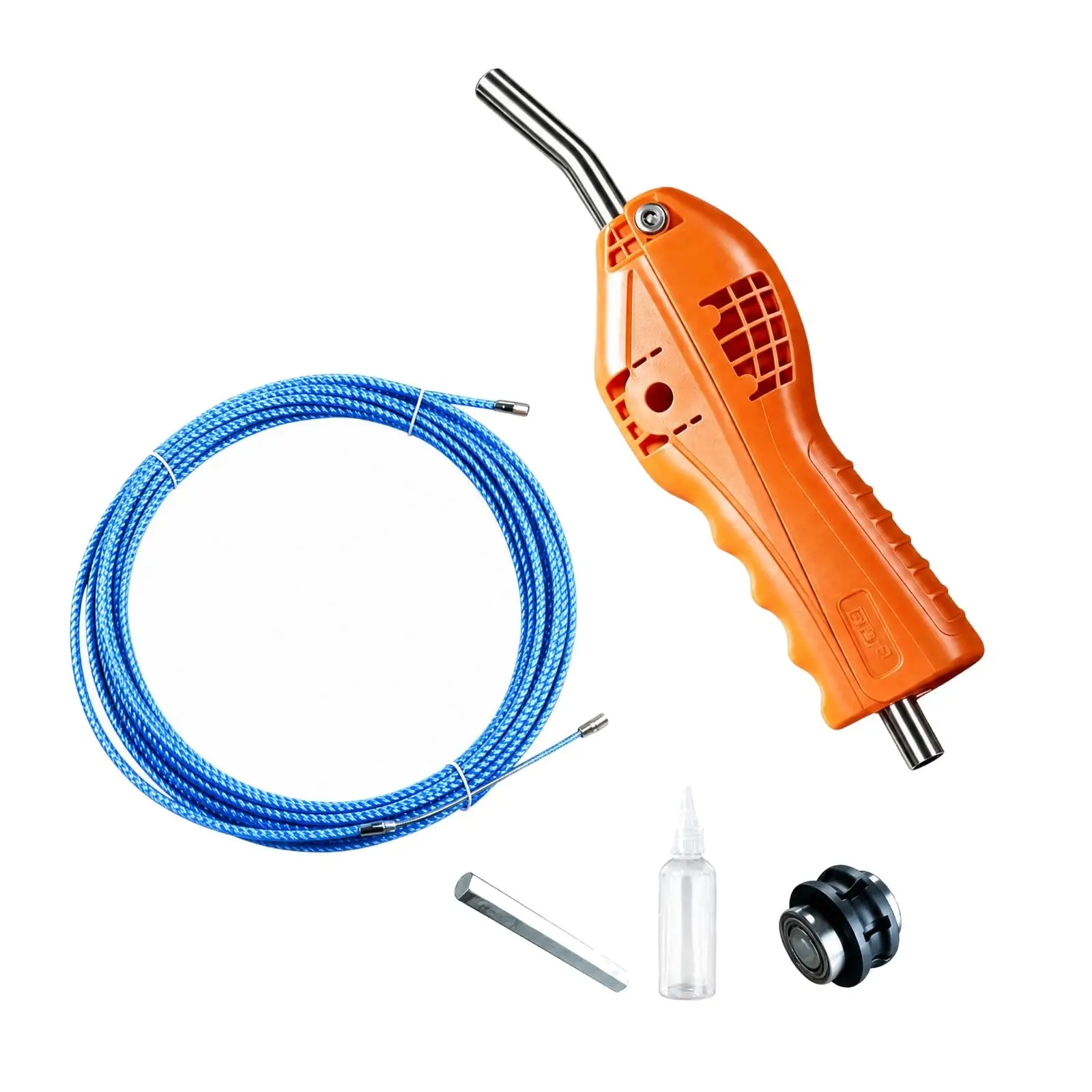 Electric Wire Puller Tool with Stainless Steel Tube and Spring Head for Electricians Conduit Routing in Tight Spaces