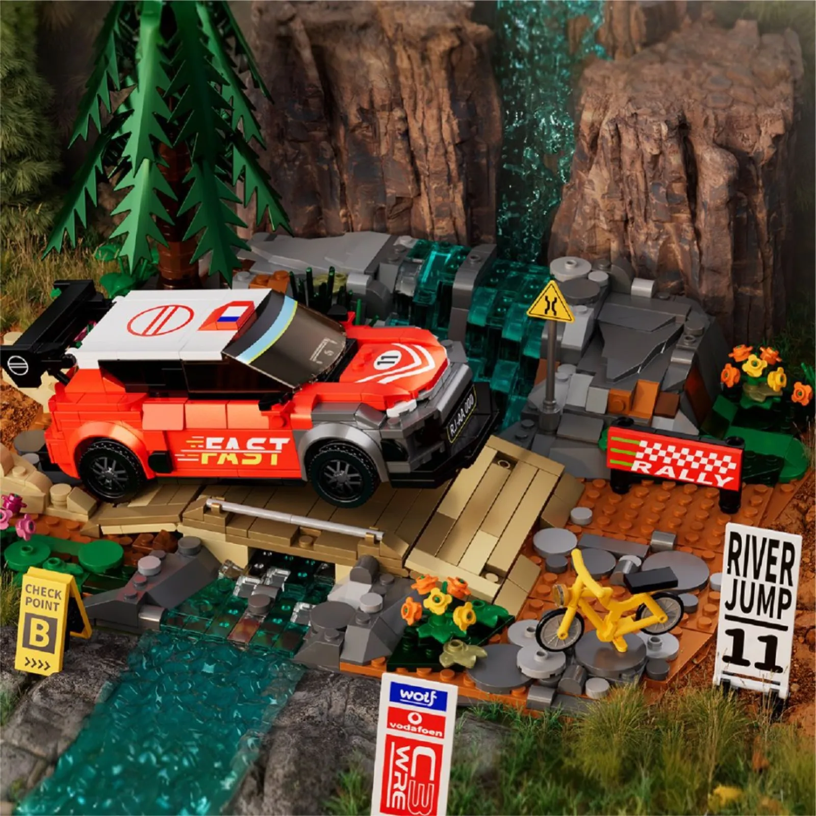 50102 اللبنات المتوافقة مع سيارة سباق نموذج لعبة أطفال هدية #3