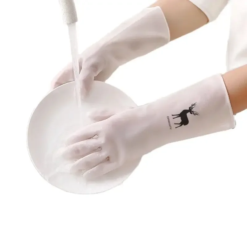 F2 2 Paar Latex-Geschirrspüler-Handschuhe für Frauen, Hausarbeit, Reinigungshandschuhe, Küche, Reinigung, Toilette, Wäsche, Geschirrspülen, Gummihandschuhe