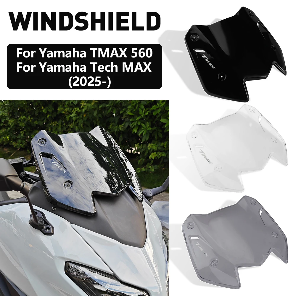 New T MAX 560 Windshield For Yamaha T-MAX 560 /Tech MAX 2025-Accessories Windshield Wind Deflector Wind Deflector
