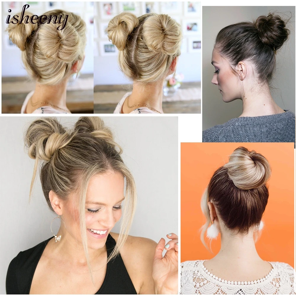 Piccoli panini per capelli umani Chignon 15g Updo Donut Wrap coda di cavallo estensioni dei capelli Remy Hairpiece 100% veri capelli umani naturali