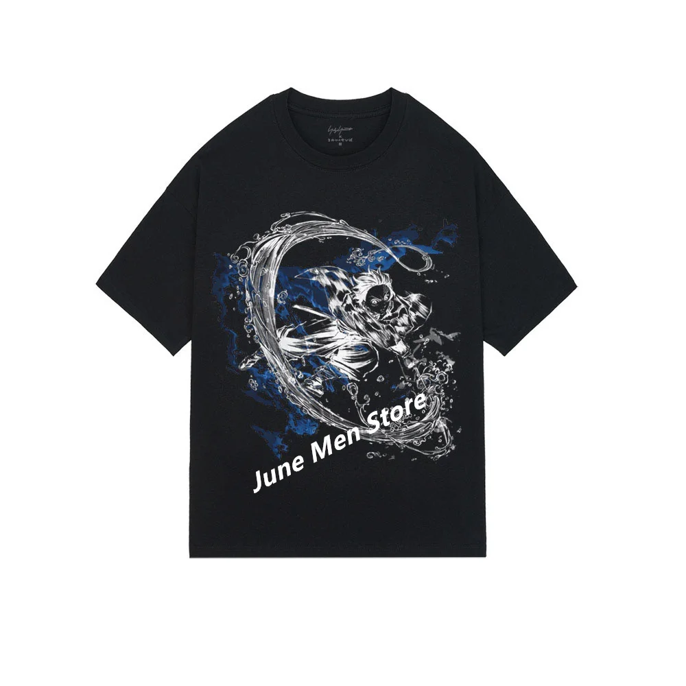 (Uniqlo) Anime ghost killer Yohji Yamamoto wind charcoal Hariro Men Cotton Tshirt Top Summer Women Men Cotton Tshirt Kid T-Shirt