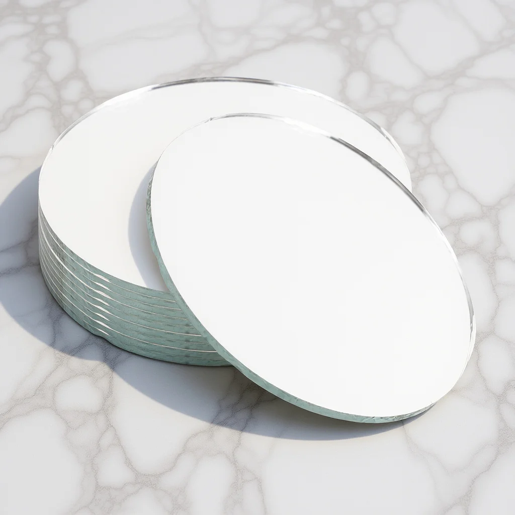 10 قطع مرآة صغيرة لمكياج الحرف اليدوية، مستحضرات تجميل بيضاء مدمجة، زجاج DIY للحرف اليدوية