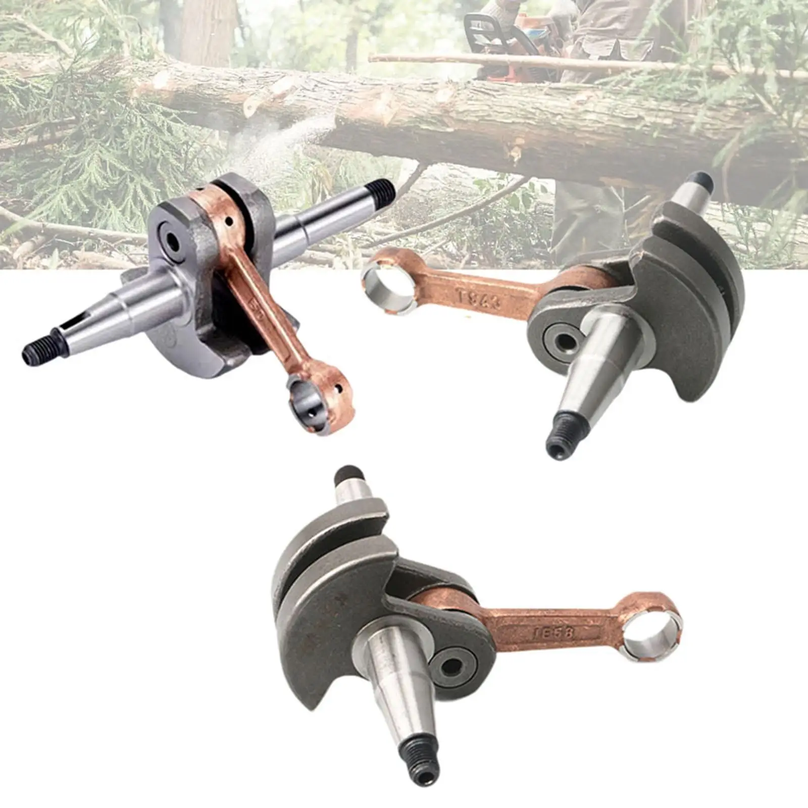 Gasoline Saw Felling Saw Assembly Crankshaft High Sensitivity Replacement Premium for 52/58/60 Connecting Rod Chain Saw Parts