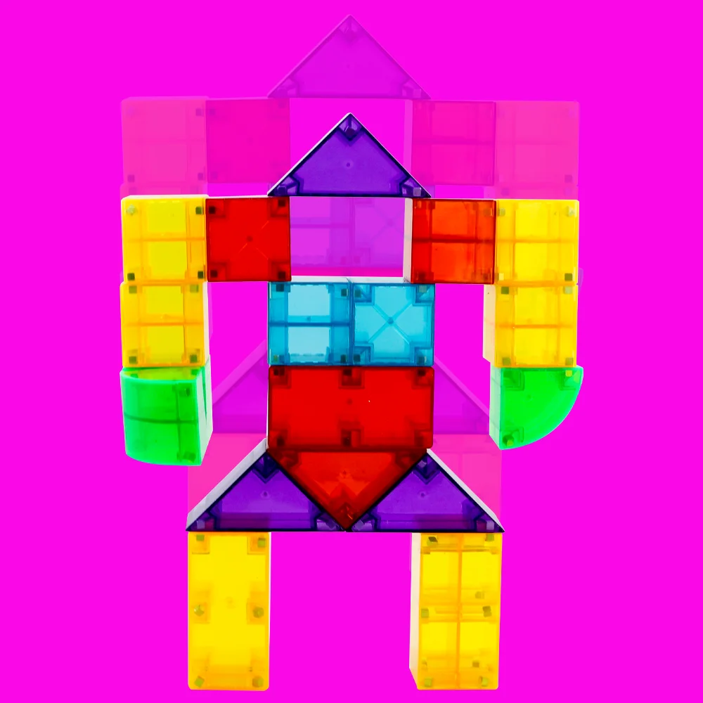 42PCS DIY Modell Magnete Spielzeug Magnetische Gebäude Cube Blöcke Transparent Lernen Bildungs Designer Bau Set Kinder Geschenke