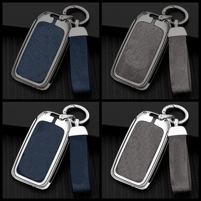 New Zinc Alloy Leather Car Key Case Cover Holder Fob Protector Shell for Roewe RX5 MG3 MG5 MG6 MG7 MG ZS GT GS 350 360 750 W5