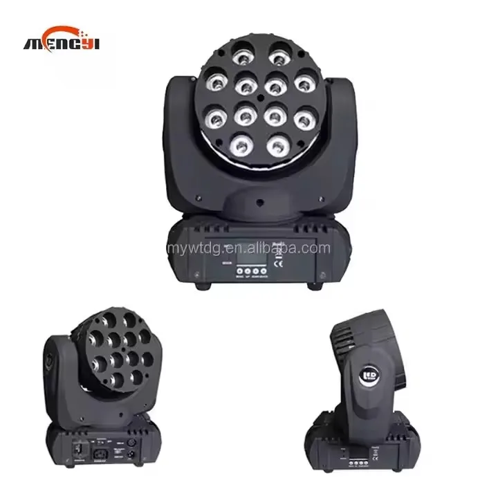 

The premium LED RGB projector lights, featuring 12 small King Kong lights with movable beams, are perfect for disco performances