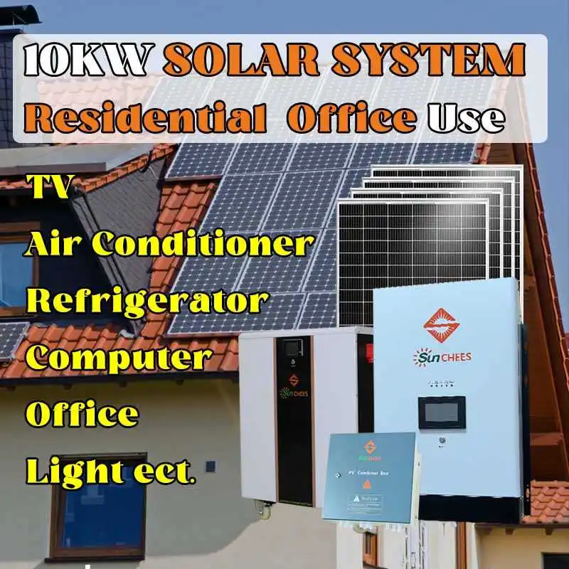 Sunchees Whole Home Solar Generator 8kw 10kw Solar Battery Backup System Solar Power With Battery Storage